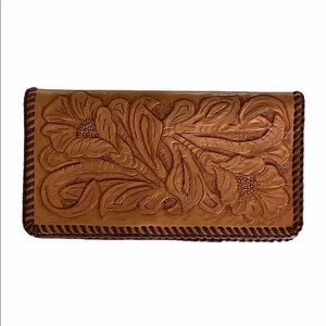 Vintage Hand Tooled Leather Wallet